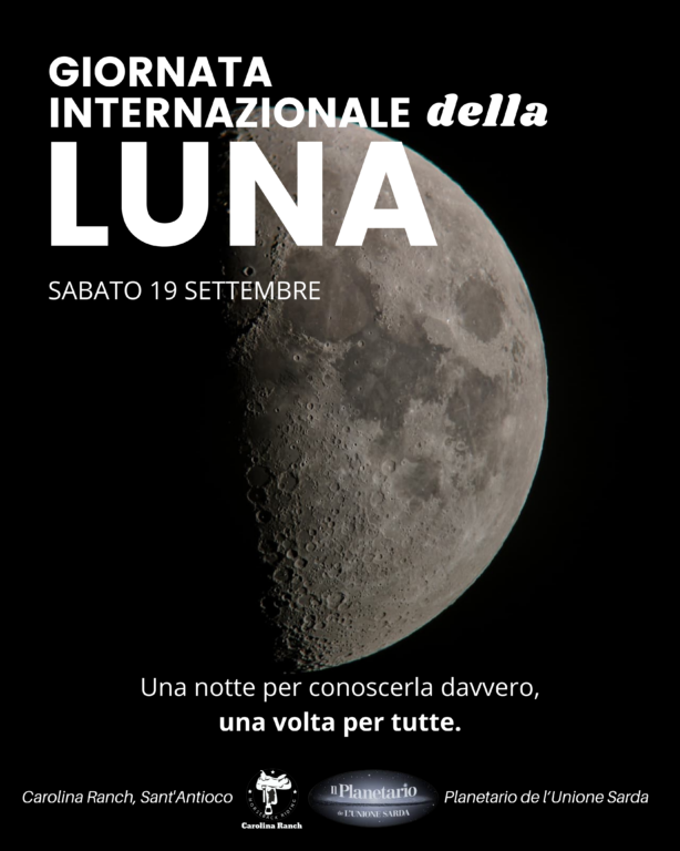 Plakat zum Internationalen Tag des Mondes auf der Carolina Ranch in Sant'Antioco, Samstag, 19. September 2026